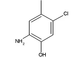 2-Amino-4-chloro-5-methylphenol structure, CAS 53524-27-9