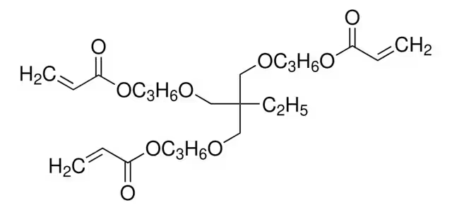 Trimethylolpropane propoxylate triacrylate structure, CAS 53879-54-2