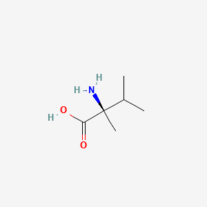 (R)-2-Amino-2,3-dimethylbutanoic acid structure, CAS 53940-82-2