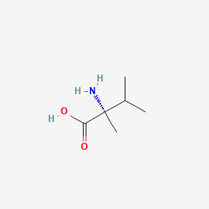 (S)-2-Amino-2,3-dimethylbutanoic acid structure, CAS 53940-83-3