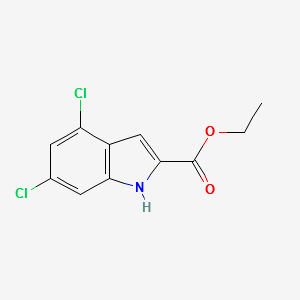 Ethyl 4,6-dichloroindole-2-carboxylate structure, CAS 53995-82-7