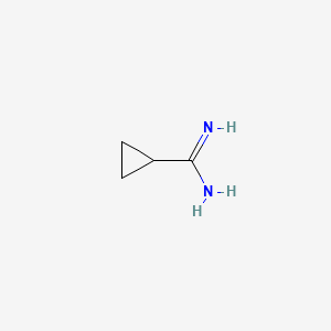 Cyclopropanecarboxamidine hydrochloride structure, CAS 54070-74-5