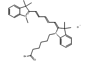 2-[5-(1,3-Dihydro-1,3,3-trimethyl-2H-indol-2-ylidene)-1,3-pentadien-1-yl]-1,3,3-trimethyl-3H-indolium chloride structure, CAS 54268-70-1
