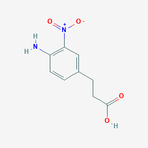 4-Amino-3-nitrophenylpropionic acid structure, CAS 54405-44-6