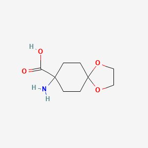 8-Amino-1,4-dioxaspiro[4.5]decane-8-carboxylic acid structure, CAS 54621-18-0