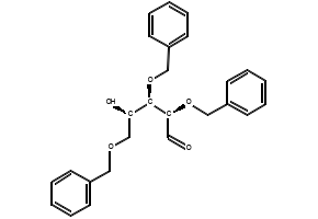 2,3,5-Tri-O-benzyl-D-ribose structure, CAS 54623-25-5
