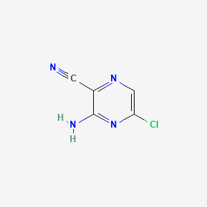 3-Amino-5-chloropyrazine-2-carbonitrile structure, CAS 54632-11-0