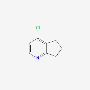 4-Chloro-6,7-dihydro-5H-cyclopenta[b]pyridine structure, CAS 54664-55-0