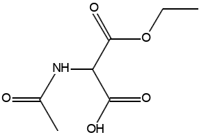 2-(Acetylamino)propanedioic acid 1-ethyl ester structure, CAS 54681-67-3