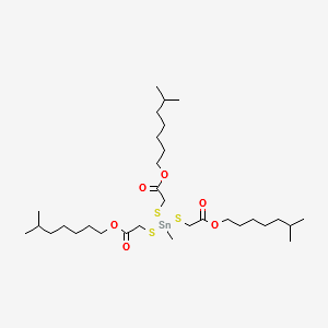 Triisooctyl 2,2',2''-[(methylstannylidyne)tris(thio)]triacetate structure, CAS 54849-38-6