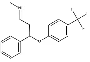 Fluoxetine structure, CAS 54910-89-3