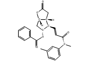 (3aR,4R,5R,6aS)-5-(Benzoyloxy)hexahydro-4-[(1E)-3-oxo-5-phenyl-1-pentenyl]-2H-cyclopenta[b]furan-2-one structure, CAS 55076-60-3