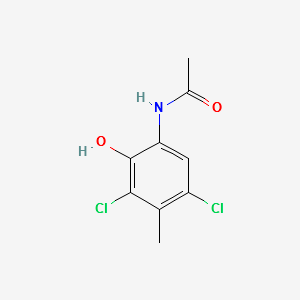 6-Acetamino-2,4-dichloro-3-methylphenol structure, CAS 55202-11-4