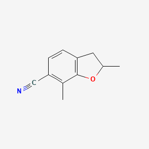 2,3-Dihydro-6-chloro-2,7-dimethylbenzofuran structure, CAS 55289-13-9