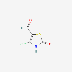 4-Chloro-2,3-dihydro-2-oxo-5-thiazolecarboxaldehyde structure, CAS 55359-96-1