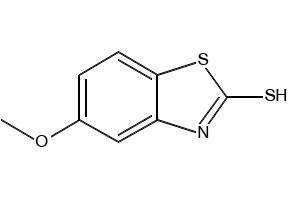 2-Mercapto-5-methoxybenzothiazole structure, CAS 55690-60-3