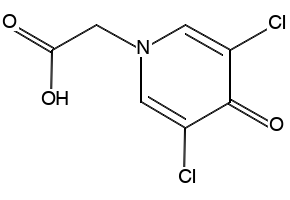 3,5-Dichloro-4-pyridone-N-acetic acid structure, CAS 56187-37-2