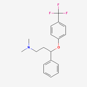 3-(4-(Trifluoromethyl)phenoxy)-N,N-dimethyl-3-phenylpropan-1-amine structure, CAS 56225-81-1