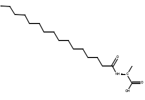 N-Hexadecanoyl-L-alanine structure, CAS 56255-31-3