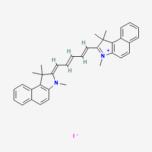 1,1',3,3,3',3'-Hexamethyl-4,5,4',5'-dibenzoindodicarbocyanine iodide structure, CAS 56289-64-6
