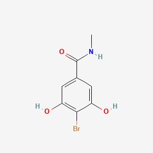 4-Bromo-3,5-dihydroxy-N-methylbenzamide structure, CAS 56375-85-0