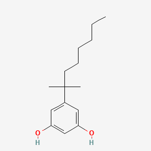 5-(1,1-Dimethylheptyl)benzene-1,3-diol structure, CAS 56469-10-4