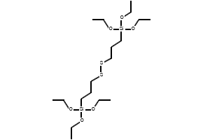Bis(triethoxysilylpropyl) disulfide structure, CAS 56706-10-6