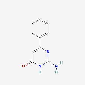 2-Amino-4-hydroxy-6-phenylpyrimidine structure, CAS 56741-94-7