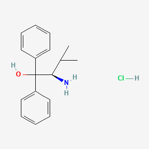 (R)-(+)-2-Amino-3-methyl-1,1-diphenyl-1-butanol hydrochloride structure, CAS 56755-20-5