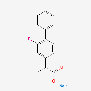Sodium 2-fluoro-alpha-methyl[1,1'-biphenyl]-4-acetate structure, CAS 56767-76-1