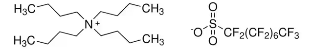 Heptadecafluorooctanesulfonic acid tetraethylammonium salt structure, CAS 56773-42-3