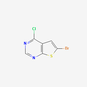 6-Bromo-4-chlorothieno[2,3-d]pyrimidine structure, CAS 56844-12-3