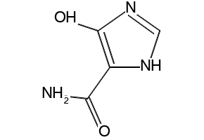5-Hydroxy-1H-imidazole-4-carboxamide structure, CAS 56973-26-3