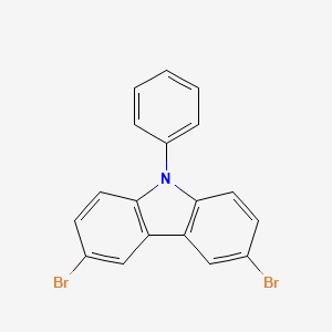 3,6-Dibromo-9-phenylcarbazole structure, CAS 57103-20-5