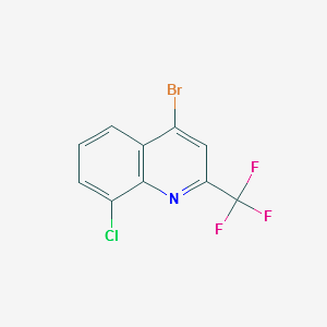 4-Bromo-8-chloro-2-(trifluoromethyl)quinoline structure, CAS 57124-18-2