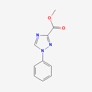 1-Phenyl-1H-[1,2,4]triazole-3-carboxylic acid methyl ester structure, CAS 57226-96-7
