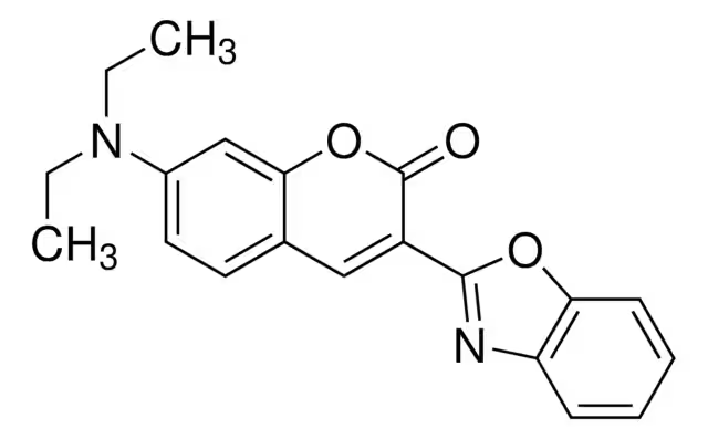 7-(Diethylamino)-3-(5,6-dimethyl-2-benzoxazolyl)-2H-1-benzopyran-2-one structure, CAS 57980-76-4