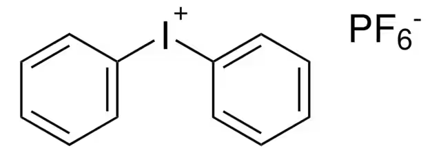 Diphenyliodonium hexafluorophosphate structure, CAS 58109-40-3