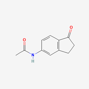 N-(1-Oxo-2,3-dihydro-1H-inden-5-yl)acetamide structure, CAS 58161-35-6