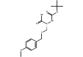 Boc-S-(4-methoxybenzyl)-D-cysteine structure, CAS 58290-35-0