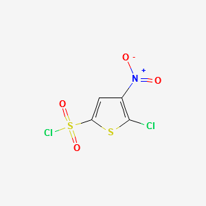 2-Chloro-3-nitrothiophene-5-sulphonyl chloride structure, CAS 58457-24-2