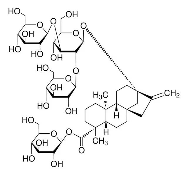 Rebaudioside A structure, CAS 58543-16-1