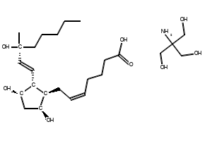 Carboprost tromethamine structure, CAS 58551-69-2