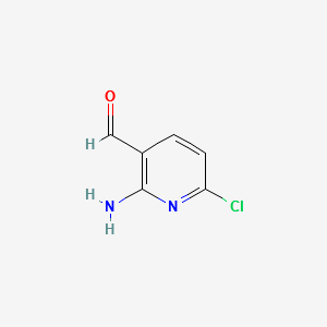 2-Amino-6-chloro-3-pyridinecarboxaldehyde structure, CAS 58584-61-5