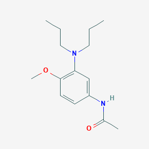3-(N,N-Dipropyl)amino-4-methoxyacetanilide structure, CAS 58890-56-5