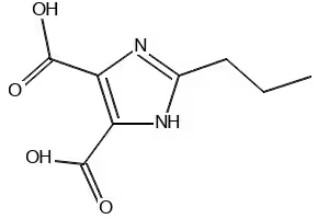 2-Propyl-1H-imidazole-4,5-dicarboxy acid structure, CAS 58954-23-7