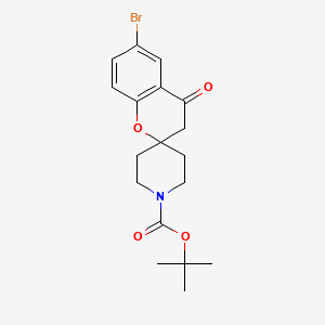 TERT-BUTYL6-BROMO-4-OXO-3,4-DIHYDRO-1'H-SPIRO[CHROMENE-2,4'-PIPERIDINE!-1'-CARBOXY structure, CAS 690632-38-3