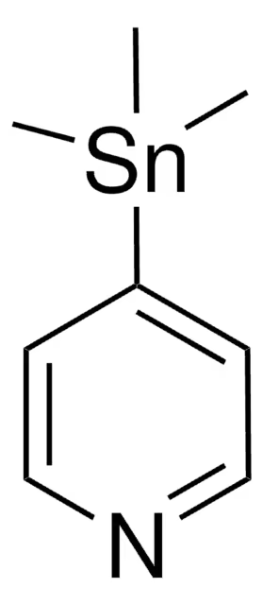 Trimethyl(4-pyridyl)tin structure, CAS 59020-06-3
