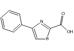 4-Phenylthiazole-2-carboxylic acid structure, CAS 59020-44-9