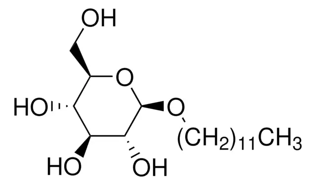 Dodecyl-beta-D-glucopyranoside structure, CAS 59122-55-3